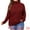 Burgundy, variant on DARING DIVA Plus Size Long Sleeve Turtleneck Novelty Sweater 1X Blue