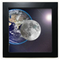 thumbnail image 1 of Blue Earth White Planet White Black Square Frame Picture Wall Tabletop, 1 of 3