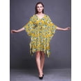 thumbnail image 3 of Bimba Kaftan de Plage à Fleurs, Paréo de Bikini, Robe Midi pour Femmes, Caftan Court - P-L, 3 of 5