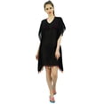 thumbnail image 3 of Bimba Sheer Kimono Kaftan Beach Cover-Up For Womens With tassel Details, 3 of 9