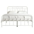 thumbnail image 3 of Castle Place Vintage Twin Size Metal Platform Bed, White, 3 of 6