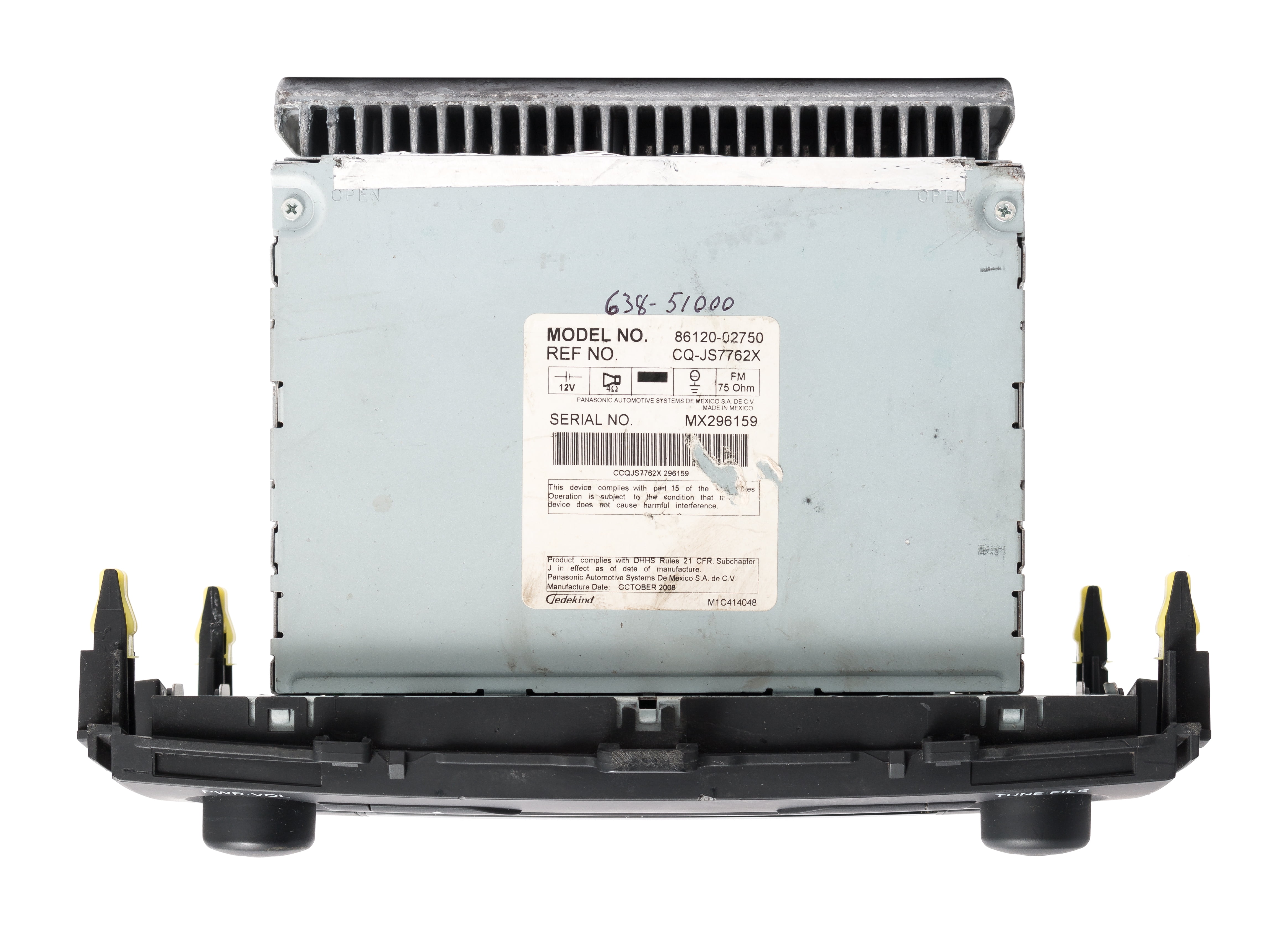 Restored 2009 Toyota Corolla AM FM Radio WMA MP3 Player Single-Disc CD Player 86120-02750 (Refurbished)