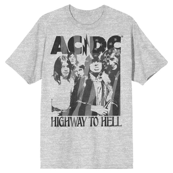 ACDC Highway to Hell Men's Athletic Heather T-shirt-L