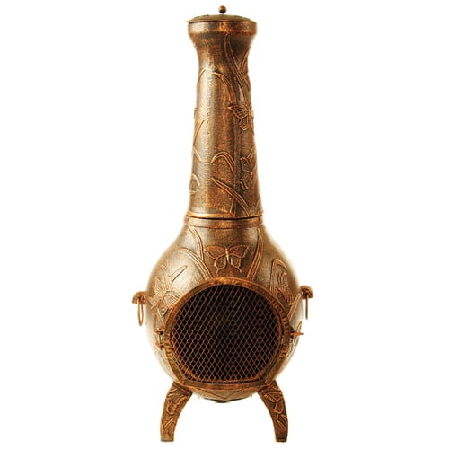 Oakland Living Butterfly Cast iron Wood Burning Chiminea by Oakland Living Corporation