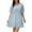A-Light Blue, variant on Jinhomg Womens Loose Summer Dress Elegant Ditsy Floral Print Ruffle Mini Dresses Plus Size Comfy Short Sleeve V-Neck Casual Dress Gray XL