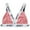 Pink, variant on Women's Ribbed Letter Printed Triangle Cup Bras Seamless Comfort Bra Stretchy Soft Wireless Bralettes for Daily Wear Pink XL