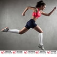 thumbnail image 2 of SOMER 3 Pairs Socks for Women & Men Knee High Socks is Best Support for Running, Travel and Cycling White, 2 of 7
