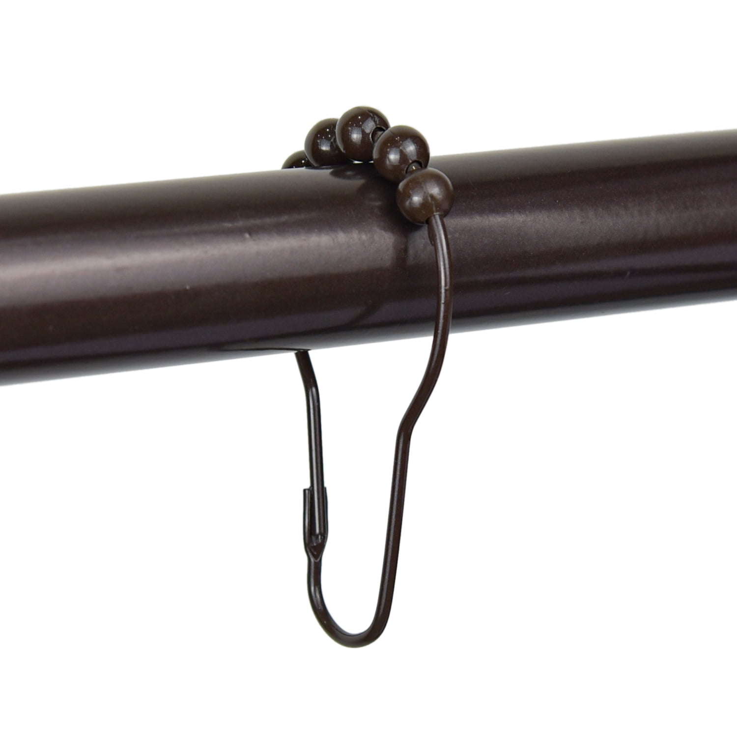 Mainstays, Shower Curtain Rollerball Hooks, Bronze, 12Piece/Set, 100% Iron