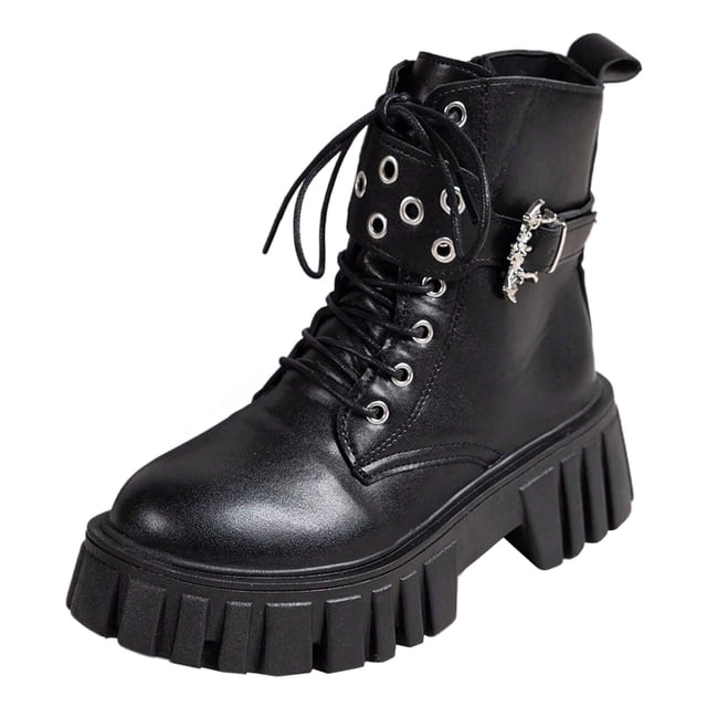 NECHOLOGY Botas Mujer Adulto Femenino Zapatos Botines de mujer Zapatos de mujer Moda Suela gruesa Medias botas de manga larga Botas de nieve cálidas de felpa para exteriores (Black, 6.5)