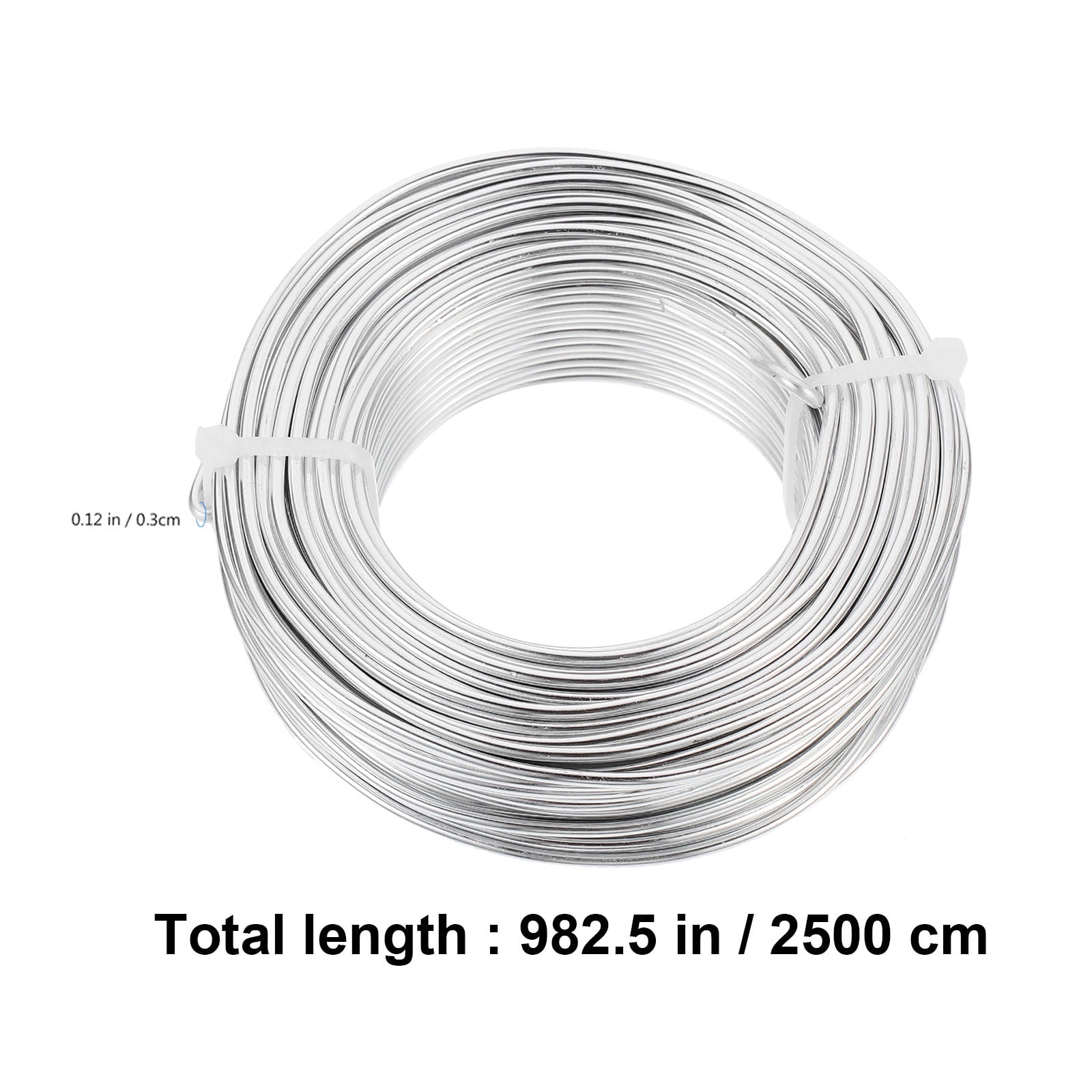 YSNOOWE Craft Projects Aluminum Wire Silver 1 Roll Round Shape