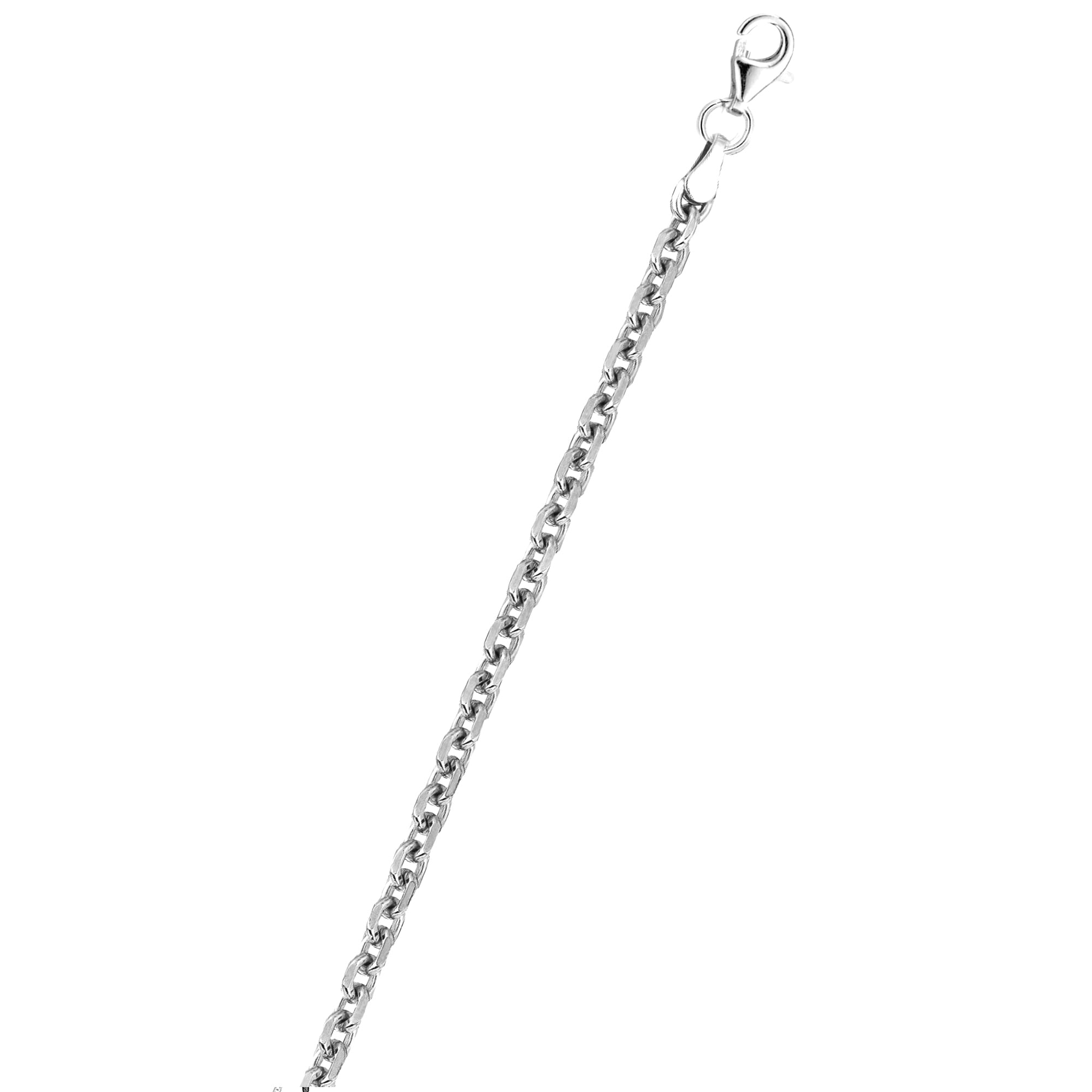 Ritastephens Italy Sterling Silver Sturdy Cable Link Chain Anklet