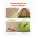 thumbnail image 4 of VEVOR Hot Tent for 4 Persons, Portable Winter Tipi Tent with Stove Jack, Waterproof Canvas Camping Tents,  Lightweight 4 Season Shelter Tents for Hiking Fishing Backpacking, M Size, 4 of 9