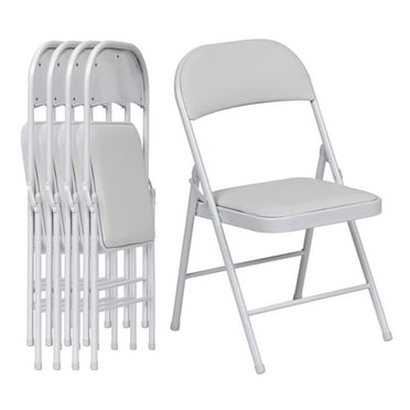 Mainstays Resin Seat & Back Folding Chair, White, 4-Pack - Walmart.com