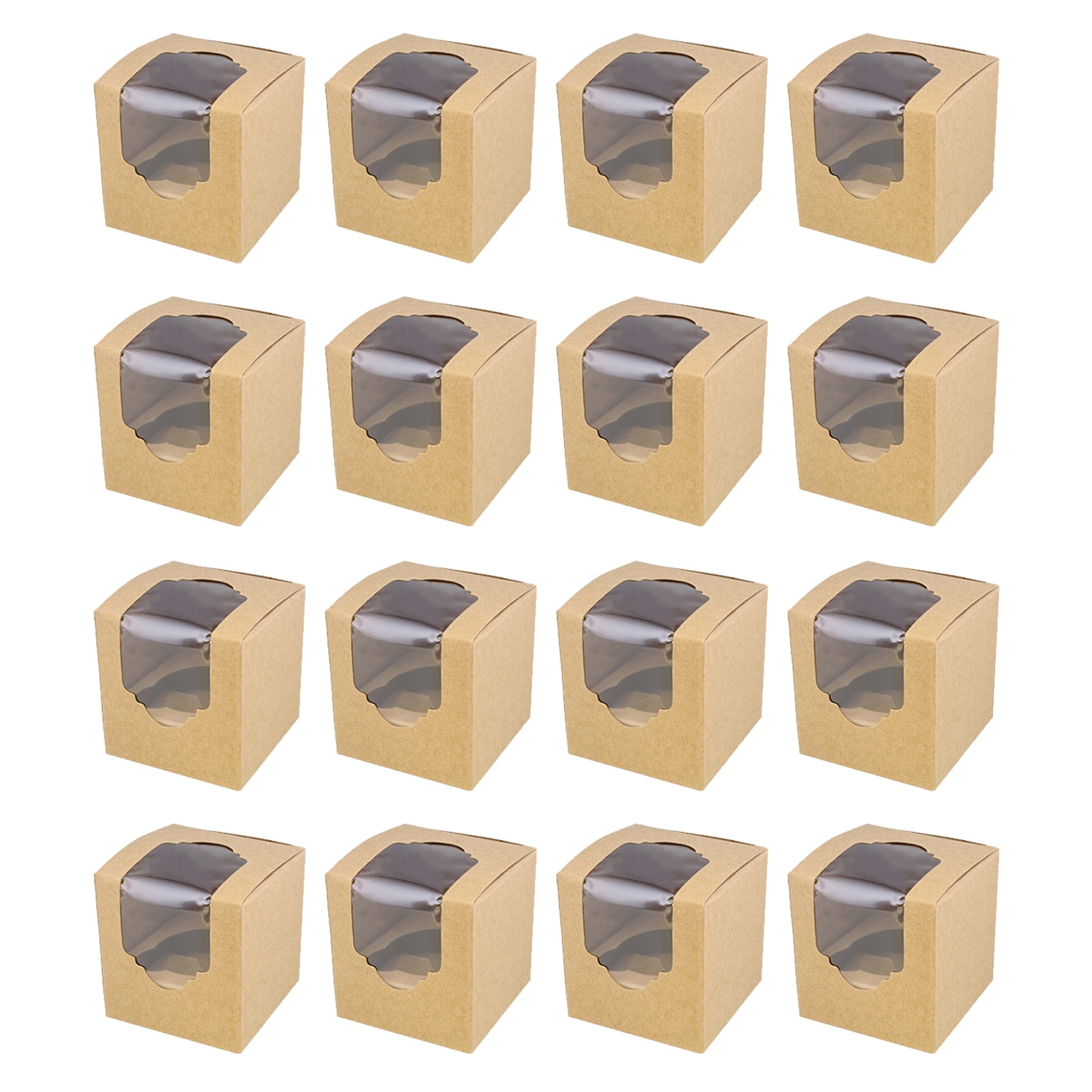 Spec101 Mini Cupcake Holders 100 Pk Individual Cupcake Boxes with