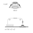thumbnail image 4 of Dals Lighting Gmb2-Cc Scope 2" Integrated Led Adjustable Canless Recessed Light - White, 4 of 6