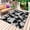 Black, variant on Black Floral Outdoor Rug 5x7 Ft - Reversible Patio Rug Outdoor Camping Rugs, Farmhouse Garden Flowers Botanical Washable Indoor Outdoor Area Rugs, Non-Slip Outdoor Carpet Runner for Deck/Porch