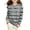 Gray, variant on Girls Striped Print Sweatshirt Loose Fit Crew Neck Long Sleeve Pullover Tops Kids Casual Versatile Sweatshirts Back To School Clothes 4-14Years