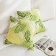 thumbnail image 3 of Phantoscope New Living Series Square Decorative Throw Pillow Cover, 18" x 18", Yellow/Green Leaves, 2 Pack, 3 of 3