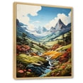 thumbnail image 2 of Designart "Summer Peaks The Sharp Beauty of Mountains I" Cottage Floater Framed Canvas Wall Art, 2 of 7