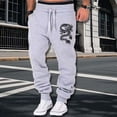 thumbnail image 2 of XINPING Mens Casual Pants 44x30 Lightweight Neutral Tone Casual Pants Stretch Athletic Jogger with Pockets Golf Running Gym, 2 of 6