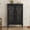 Tall 2 Doors-Black, variant on HLR Buffet Cabinet with Storage Accent Sideboard, Modern Hollow 2 Doors Credenza for Dining Room, Black