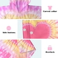 thumbnail image 5 of Kids Hooded Beach Towels Wrap for 4-12 Years,Cute Tie-dye Heart Theme Girls Swim Cover Up for Bathroom，27"x33" Quick Dry Red Bath Towel Poncho,Perfect for Travel Vacation,Pool Party,Swimming, 5 of 7