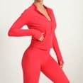 thumbnail image 5 of Chaqueta deportiva de manga larga cálida de invierno para mujer, camiseta de yoga con cremallera para fitness, ropa deportiva para gimnasio, abrigos para correr, ropa de entrenamiento para mujer, 5 of 5