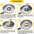 thumbnail image 5 of Anillo de huevo antiadherente, paquete de 6 moldes de anillo de huevo de acero inoxidable con cepillo y minihorno para huevo frito, mcmuffin, sándwiches, freír o dar forma a los huevos, casa, 5 of 5