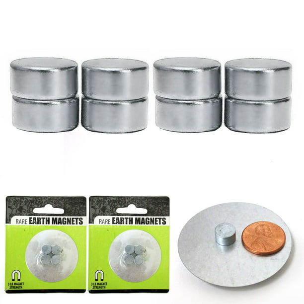 8 Rare Earth Magnets Super Strong Disc Neodymium Round 5 mm 3 Lbs Strength - Walmart.com