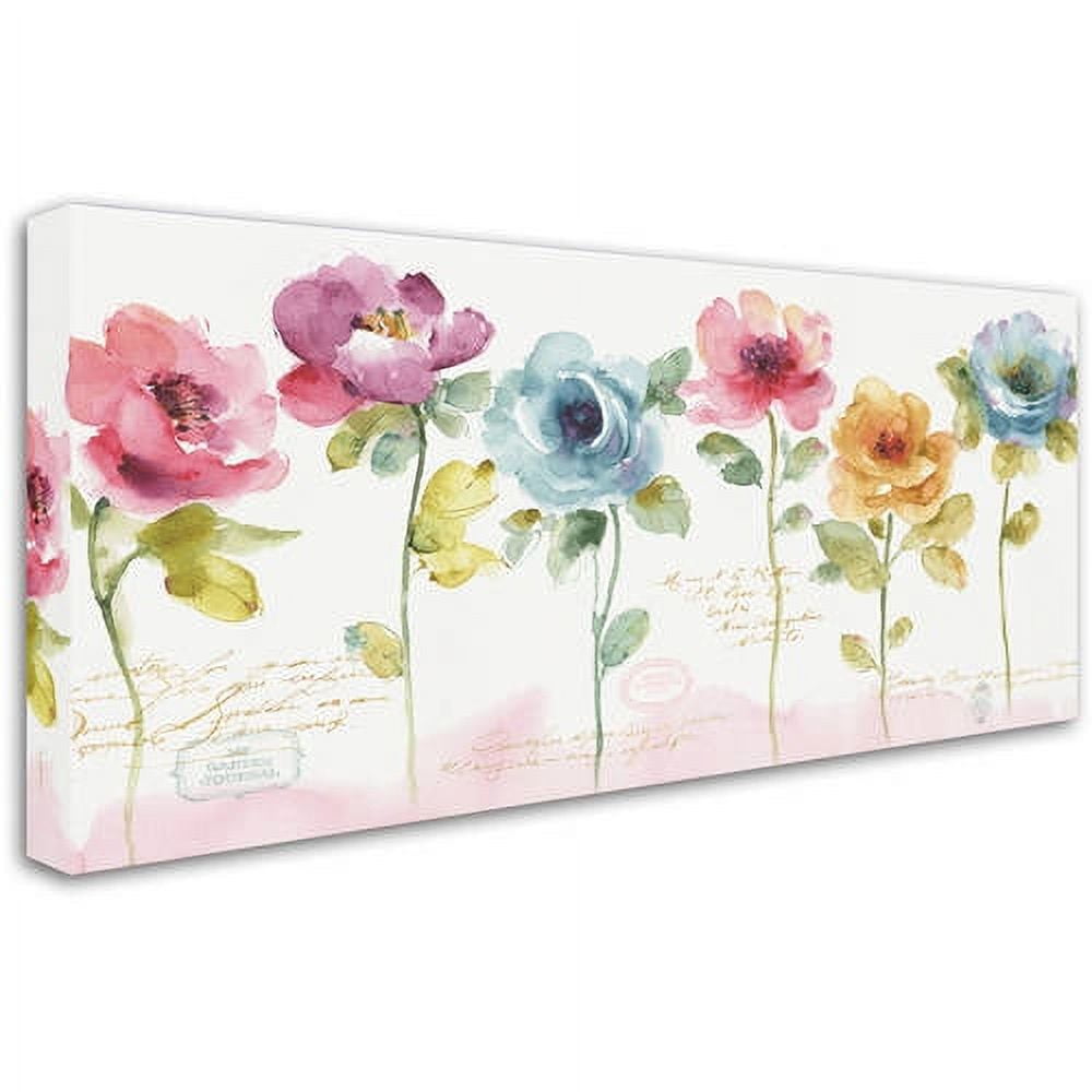 Lisa Audit 'Rainbow Seeds Loose Floral V' Canvas Art