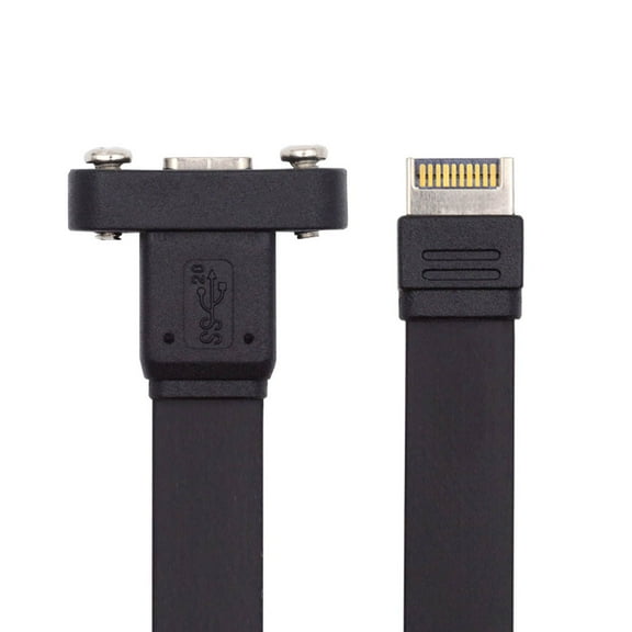 Chenyang USB 3.2 Type-E IDC 20Pin Front Panel Header to USB-C Type-C Female Extension Cable 20Gbps with Panel Mount Screw