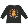 thumbnail image 3 of Inktastic Cute Puppy Valentine with Hearts and Bones Boys or Girls Long Sleeve Toddler T-Shirt, 3 of 5