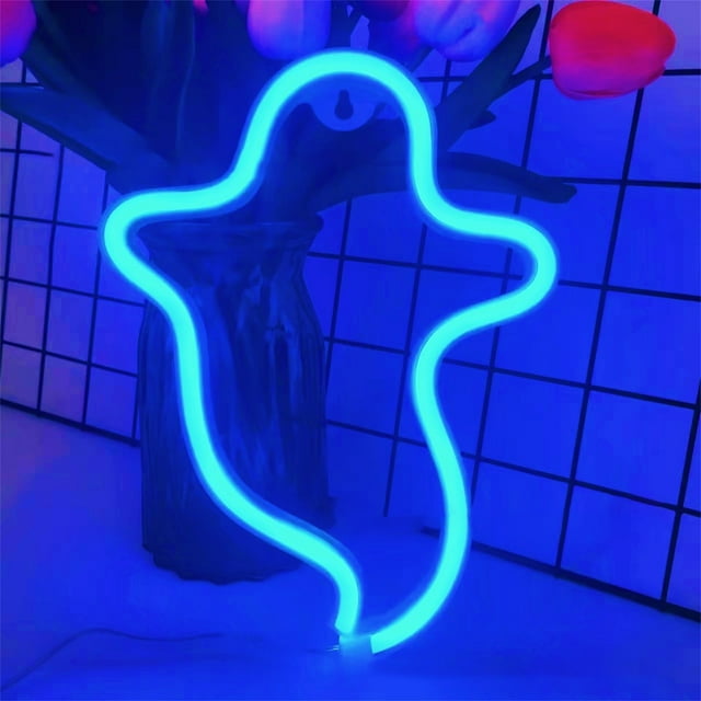 AKEGAMN Décoration d'Halloween en Forme de Panneau Lumineux LED à Piles Ou Alimenté par USB Lampe de Table de Nuit Intérieure pour Décoration Intérieure (Piles Non Incluses) Ce Que Ce Panneau Lumineux LED Peut Vous Offrir Est Qu'il Peut