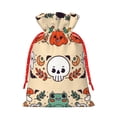thumbnail image 2 of ZICANCN Christmas Gift Bags, Frog Skull Mushroom Reusable Fabric Drawstring Storage Bags with Drawstring, Small Size, 2 of 7