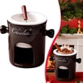 thumbnail image 2 of Chocolate Melting Mug, Chocolate Fondue Mugs, Chocolate Cheese Milk Ice Cream Maker Kit, Fondue Cups, Ceramic Cheese Mug, Multi-Purpose Butter Warmer, Hot Pot for Party, 1Pc(Brown,4.3x4.3x5.1"), 2 of 6