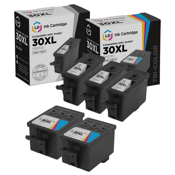 LD Products Compatible Ink Cartridge Replacement for Kodak 30XL High Yield (3 Black, 2 Color, 5-Pack)