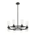 thumbnail image 2 of 8 Light Chandelier In Restoration Style-13 Inches Tall And 32 Inches Wide-Matte Black Finish Z-Lite 4008-8Mb, 2 of 5