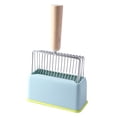 thumbnail image 1 of Pala para arena de gatos Kitty, pala de metal con pala profunda, base de mango largo, tamiz de excrementos, elevador de excrementos para gatitos, duradero, grande, azul, 1 of 5