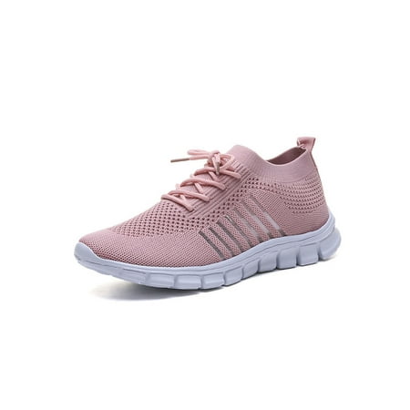 

Audeban WOMENS SLIP ON KNIT SPORT RUNNING WALKING CANVAS COMFY TRAINERS JOGGING SHOES