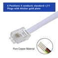 4Pack Telephone landline Extension Cord Cable Cord with Standard RJ11