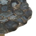 thumbnail image 6 of 24" Gold Iron Base Rough Edge Agate Top Side Accent Table for Glamorous and Natural Living Room or Bedroom Decor, 6 of 9