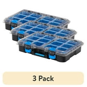 (3 pack) HART Stack System Tool Box with Removable Organizer Bins, Fits Modular Storage System