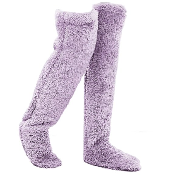 AUQ Knee High Socks,Polyester Calcetines Para Mujer,Socks for Women,Purple
