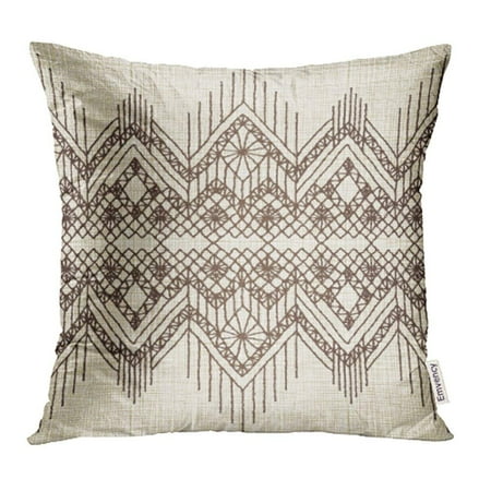 Woven Cushion Cover (YWOTA Beige Lace Floral with Fringe Border Knitted Woven Macrame in Boho Style American Pillow Cases Cushion Cover 18x18)