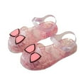 thumbnail image 4 of AUNVITO Kids Shoes Fashion Girls' Sandals Roman Shoes Soft Soled Jelly Princess Shoes Breathable Hollow Roman Beach Shoes Sandals, 4 of 9