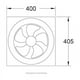 thumbnail image 2 of Extractor de Aire Estevez 1712 Industrial 12 Para Muro Ventana Blanco, 2 of 8