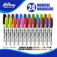 thumbnail image 2 of Hilroy Permanent Markers, Permanent Marker, Low Odour Ink, Fine Point, Assorted Colours, 24 Pack, 2 of 6