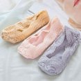 thumbnail image 4 of Flmtop Mode Coton Dentelle Fleur Invisible Doublure Coupe Basse Bateau Cheville Chaussettes, 4 of 7