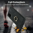 thumbnail image 2 of Fit for Samsung Galaxy S20 Plus Case Card Pocket 360° Rotatable Ring Holder Kickstand, Shockproof Drop Resistant PU Leather Soft TPU Back Protective Phone Case For Samsung Galaxy S20 Plus, Black, 2 of 8
