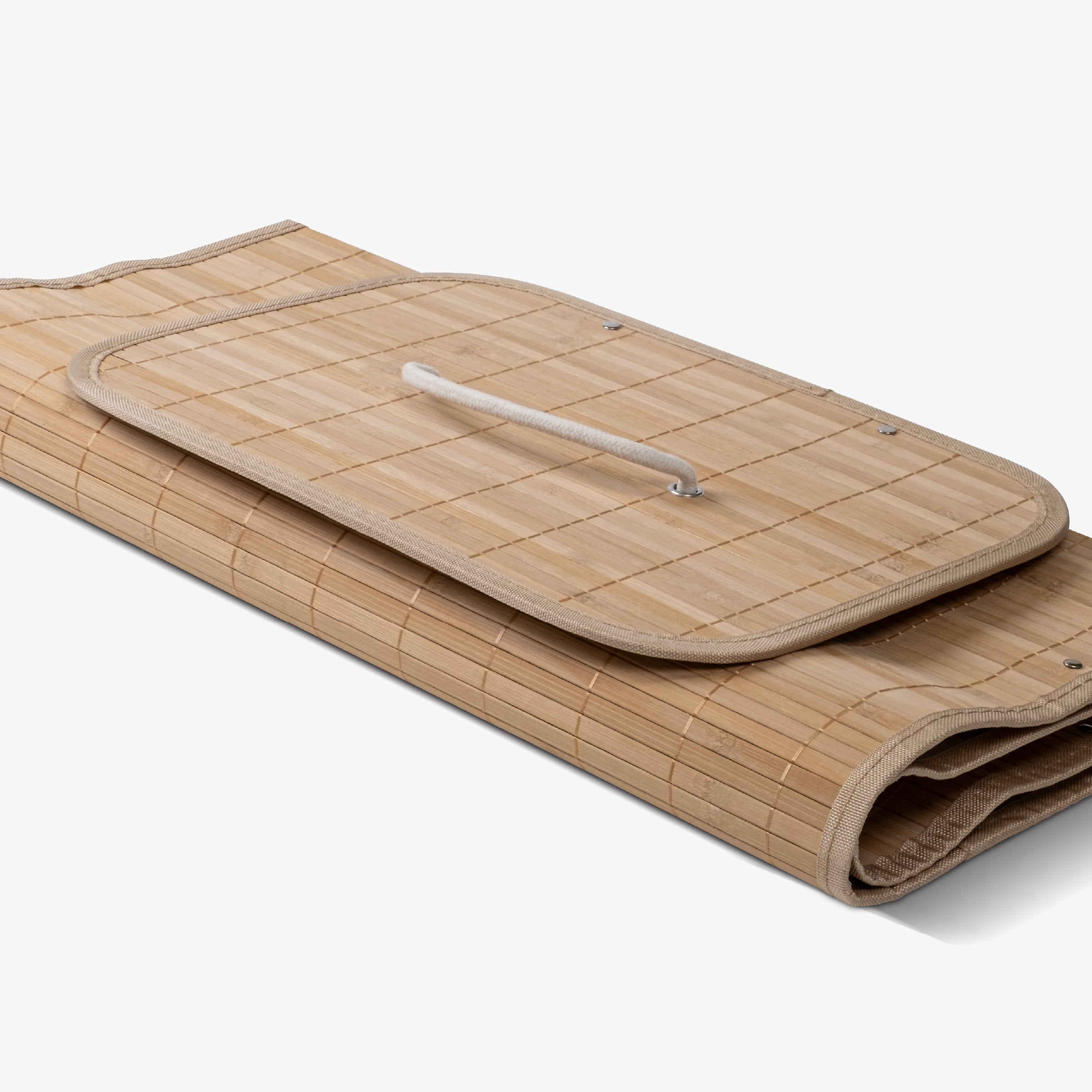 CleverMade Bamboo Single Hamper Luxe - Natural Bamboo/Cream